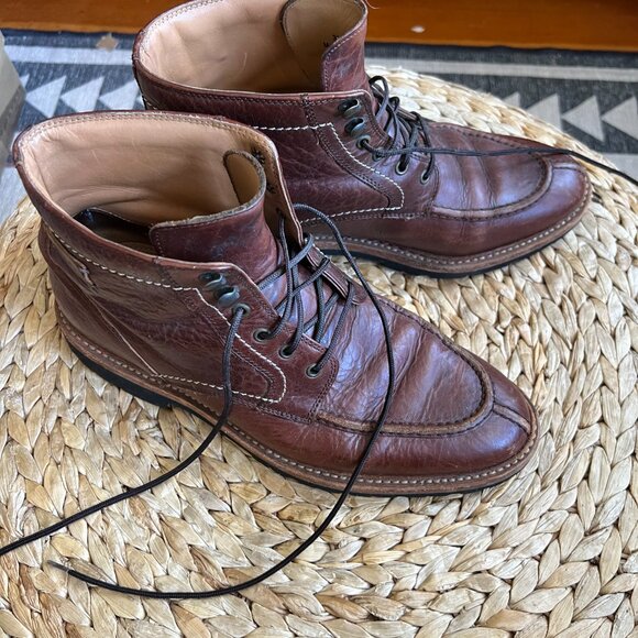 Trask Reserve Elkhorn Bison Leather Boots Men's 9.5 - Picture 3 of 9